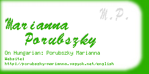 marianna porubszky business card